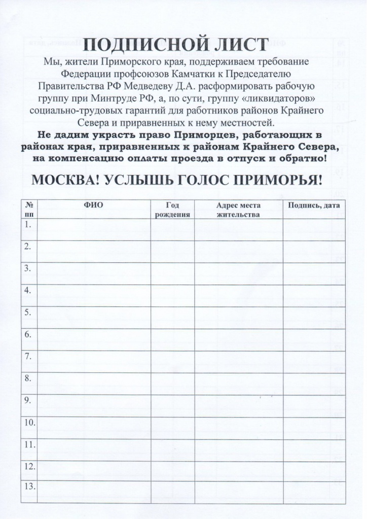 Образец сбора подписей жильцов дома на установку видеонаблюдения